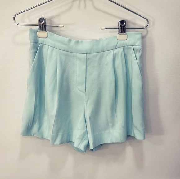 Babaton light aqua high waist shorts - Picture 2 of 2